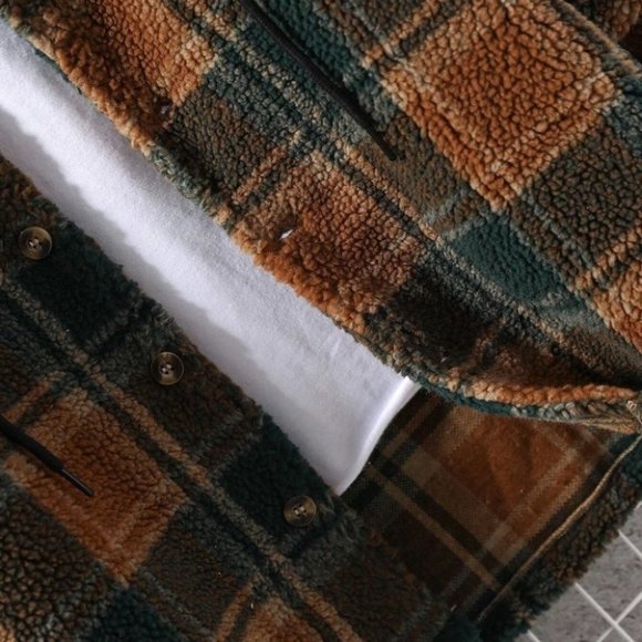 Brown Mens Plain Hooded Overcoat - Picture 4 of 4